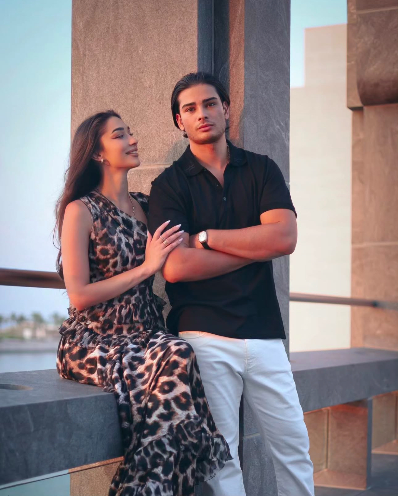 Stylish couple portrait